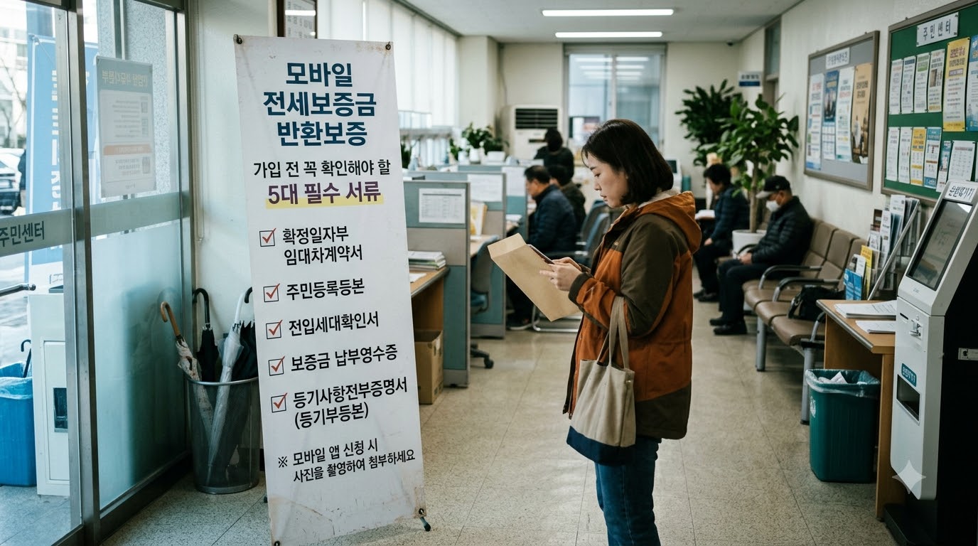 확정일자 인영, 전입세대 타 세대 유무, 주민번호 뒷자리 표기 등 서류 준비 시 필수 점검 항목 안내